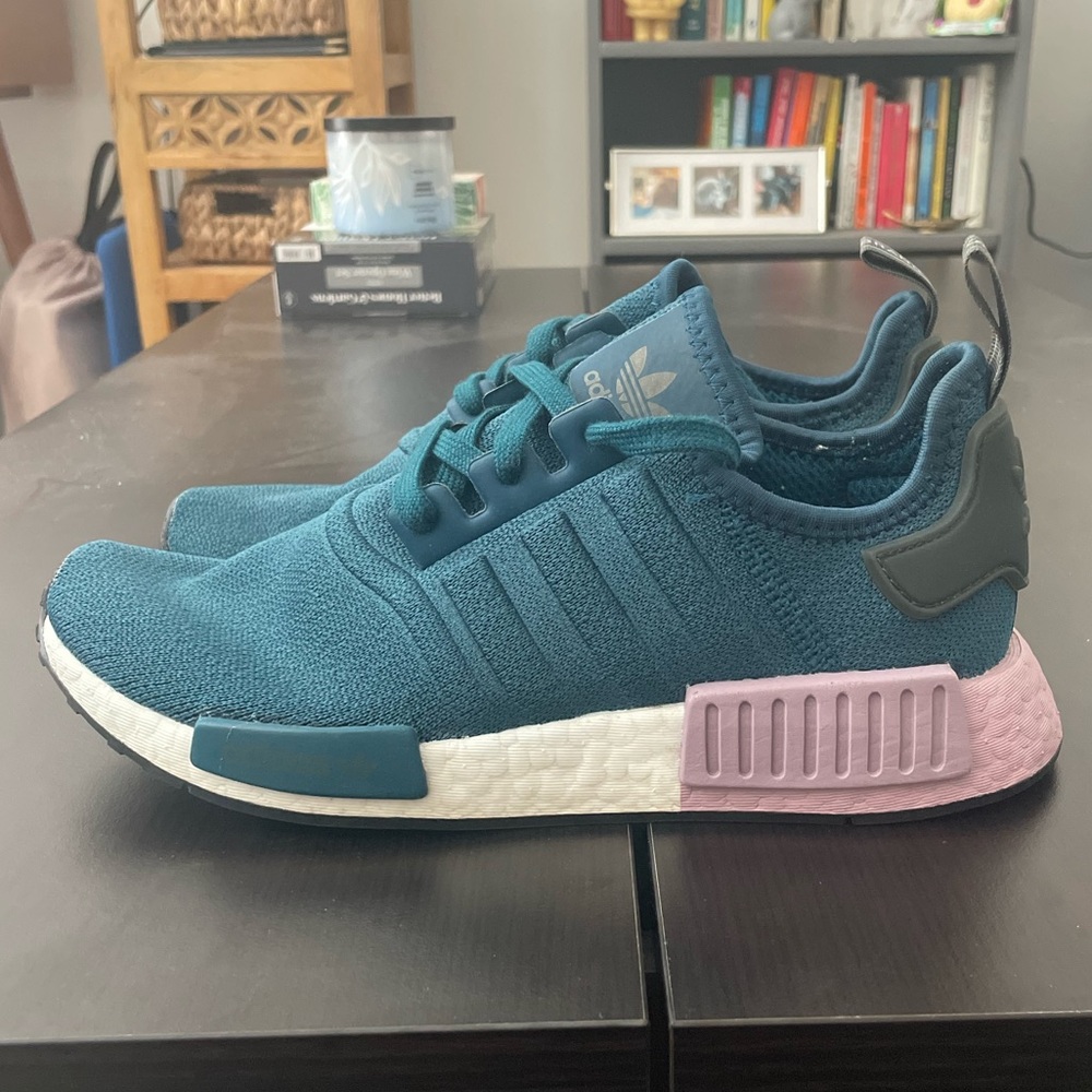 Women’s Adidas NMD Teal, Mauve, & Charcoal - Picture 4 of 5